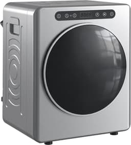 ECTEATOY® Wasdroger 5 kg - Luchtafvoerdroger 1000W - RVS Trommel - Met Timer & Kinderslot - Hoge ‑temperatuur droogprogramma - Zilver — thumbnail 1