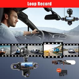 Sogiol® Dashcam Auto - 5 Lenzen (Voor, Achter, Links, Rechts) - 1080P Full HD - WiFi & GPS - Dashcams - Nachtzicht - G-Sensor - Parkeerbewaking - 3,16 Inch met App - Incl. 64GB SD-Kaart — thumbnail 5