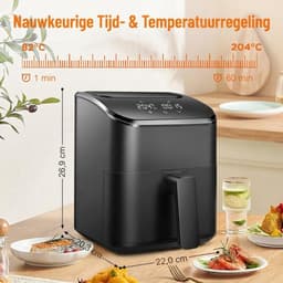 SP® Airfryer - Heteluchtfriteuse - Digitaal display - Zwart - 25cm x 20cm x 25cm — thumbnail 2