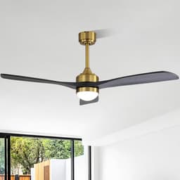 DESMIU Plafondventilator Met Verlichting 132 Cm - Dimbaar Led Licht Met Afstandsbediening, Timer En 6 Snelheden - Voor Woonkamer En Slaapkamer - Hout Goud — thumbnail 5