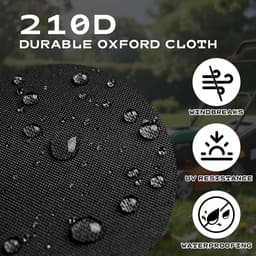 Elzusha- Grasmaaierhoes Waterdicht - Universeel - Polyester 210D - Weerbestendig - Antislip Koord - Afmetingen 193 x 112 x 64 cm - Tuinmachinehoes — thumbnail 3