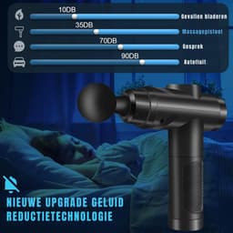 QIN® Massage Gun - Massage Pistool - Massage Gun Professioneel - Massage-gun - Zwart - 28cm x 24cm x 7cm — thumbnail 4