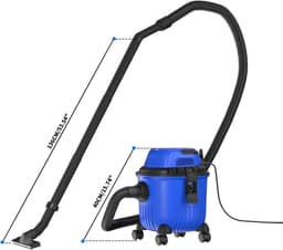 Multifunctionele Nat & Droog Stofzuiger 3-in-1 - Industriële Nat- en Droogstofzuiger Met Blaasfunctie, 360° Wielen en Lange Kabel - Krachtige Zuigkracht voor Binnen en Buiten Reiniging — thumbnail 4