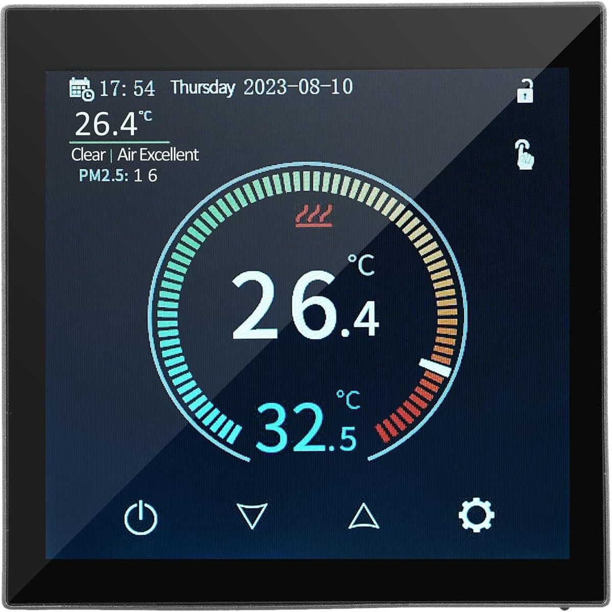 Digitale Thermostaat - Temperatuurregelaar - Energie Besparen - App Bediening - 41-95F - Zwart — afbeelding 1