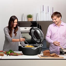 Hetelucht Frituurpan - Airfryer Oven - Gezond Koken - Vetvrij Bakken - 9 Liter - Zwart — thumbnail 2