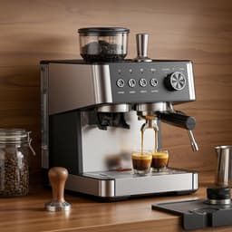 COWSAR Espressomachine (met molen en melkschuimer) – 15 bar pompdruk, 30 maalgraadinstellingen, snelle opwarming, 2,5 liter waterreservoir – geschikt voor thuis- en kantoorgebruik voor het maken van espresso, cappuccino en latte macchiato. — thumbnail 4