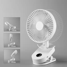 Elektrische Ventilator - Wandmontage Clip - Ruimte Koelen - Stille Werking - 17 cm - Wit — thumbnail 5