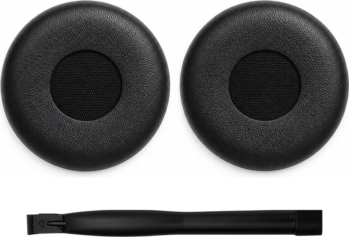 Set Oorkussens voor Jabra Koptelefoon - Evolve 20 Oorkussen - Evolve 20/20se/30/30II/40/65 - Kunstleer met Traagschuim — afbeelding 1