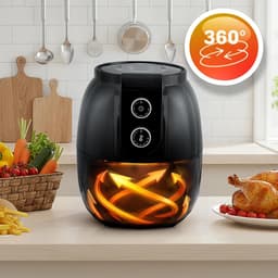 Vetvrije Friteuse - Heteluchtfriteuse Airfryer - Gezond Koken - Met Display - 2.6 Liter - Zwart — thumbnail 2