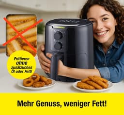 Heteluchtfriteuse - Airfryer Aircooker - Gezond Frituren - Snelle Luchtcirculatie - 4.2 Liter - Zwart — thumbnail 3
