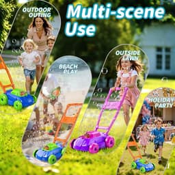 Dailygoods- Zeepbellenmachine Unieke Gazonmaaier - Outdoor Speelgoed - Kinderspeelgoed - Motoriek/Coördinatie - Geluiden - Veilig/Robust - Bellenblaasmachine — thumbnail 4