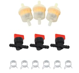 Dailygoods- Brandstofgastank Afsluiter - Set met 3 Brandstoffilters - 3 Afsluitkleppen - 6 Klemmen - Duurzaam Kunststof - Eenvoudig te Installeren - Brandstofklep — thumbnail 4