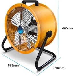 Metalen Vloerventilator - Krachtige Ventilator - Ruimte Koelen - 4 Snelheden Verstelbaar - 20 Inch - Zwart — thumbnail 5