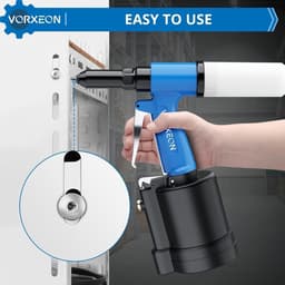 Compressed Air Rivet Gun Set Blind Rivet Gun Tool Rivet Gun 1408KGF with 4 Nozzles (2.4mm 3.2mm 4mm 4.8mm) Air Rivet - ShopVlot — thumbnail 4