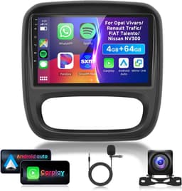 Autorradio 9" HD - 4G 64GB - Bluetooth met Carplay - GPS en AHD Achteruitrijcamera - ShopVlot — thumbnail 1
