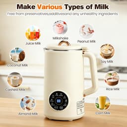 SnelShoppen - Nut Milking Machine 1000 ml - 8-in-1 Plantaardige Melk Machine - Automatische Warmhoudfunctie en Zelfreinigend - Multifunctionele Oat Mi — thumbnail 2