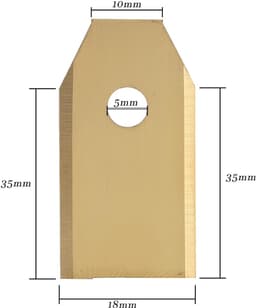 Omgoods - Set van 45 Goud Geplateerde Maaiersbladen — thumbnail 2