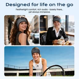 Bluetooth Hoofdband met Koptelefoon - Draadloze Sport Hoofdband - Slaap Koptelefoon - Zachte Muziek Hoofdband - Ultra Dunne Stereo Speakers - Bluetooth 5.2 - Voor Sport Yoga Reizen en Zijslapers — thumbnail 5