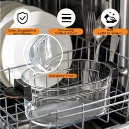 Heteluchtfriteuse - Zwart - 5 liter - Multifunctionele Airfryer met Glazen Mand en Touchscreen - Voor het Hele Gezin — thumbnail 2