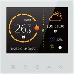 Slimme Thermostaat - Digitale Temperatuurregelaar - Verwarming Regelen - WiFi Afstandsbediening - 5-35°C - Wit — thumbnail 4