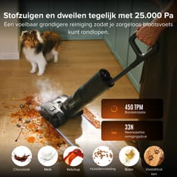 Roborock F25 Steam-Vloerreiniger-Nat Droog Stofzuiger-draadloos-Elektrische dweil-180 °C stoommop-80 min gebruiksduur-25000 Pa zuigkracht-Heteluchtdroging op 95 °C-Anti-klit technologie — thumbnail 5