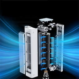 Ventilator - Vloerventilator - Ventilator staand - Luchtkoeler - Bladloze ventilator - Bureauluchtkoeler - Oscillerende luchtkoeler - 32,8*7,5*7,4 cm - Wit - ABS — thumbnail 2