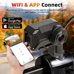 SnelShoppen - Motor-dashcam zonder display, 1080p HD waterdichte frontcamera met wifi-app, loopopname, 110° groothoek voor auto, motor en scooter — thumbnail 3