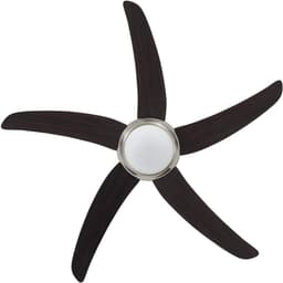 Plafondventilator met Lamp - Ventilator met Licht - Kamertemperatuur Regelen - Ingebouwde Verlichting - 128 cm - Bruin — thumbnail 4