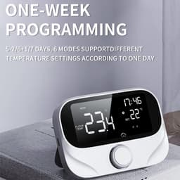 Slimme Thermostaat - Verwarming Regelaar - Energie Besparen - App Bediening - 118x86mm - Wit — thumbnail 3
