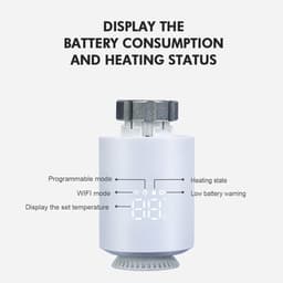 Slimme Thermostaat Radiator Klep - Verwarming Thermostaat - Energie Besparen - Programmeerbaar Weekschema - 55 x 55 x 96 mm — thumbnail 3