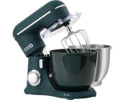 Keukenmachine - Standmixer - Bakken en koken - Dubbele mengkommen - 4.5L 5L - Donkergroen