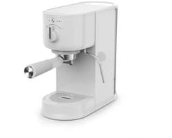 Volautomatische espressomachine - Compacte koffiemachine voor espresso, cappuccino en latte - 31,5 x 14,2 x 29,5 cm, wit