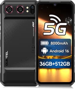 OUKITEL WP68 Air Rugged Smartphone 5G - 6,88" 120Hz - 36GB RAM - 512GB ROM - 8000 mAh 45W - Gemini AI - Android 16 - NFC GPS - Zwart — thumbnail 1
