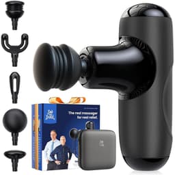 JCP® Massagengun - Massage Gun - Massage Pistool - Zwart - 14cm x 11cm x 5cm — thumbnail 1