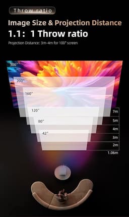 Videoprojector 1080p - geïntegreerde apps - WiFi en Bluetooth - direct streaming - ShopVlot — thumbnail 4