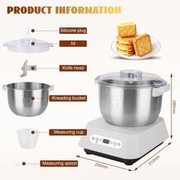 Deegmaker 7 liter - RVS - automatische fermentatiefunctie - ideaal voor thuisbakkers - ShopVlot — thumbnail 5