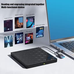 Externe Schijf Hub - Lezer Schrijver Docking Station - Data Overzetten - Brede Compatibiliteit - Standaard Formaat - Zwart — thumbnail 3