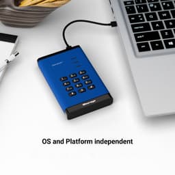 Externe Harde Schijf - Draagbare Opslag - Gegevens Beveiligen - Hardware Versleuteling - 500GB - Blauw — thumbnail 5