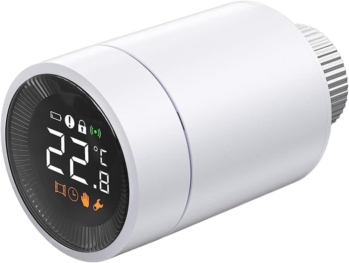 Digitale Thermostaat - Slimme Radiatorregelaar - Energie Besparen - Op Afstand Bedienbaar - 5-30°C Instelbaar - Wit — afbeelding 1