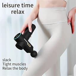 Massagegeweer - Spierpistool - Herstel Na Sport - 99 Intensiteit Niveaus - 1.3 kg - Grijs — thumbnail 2