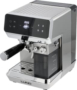 LUND 68503 Premium Pistonmachine – Espressomachine met Automatische Melkopschuimer – 20 Bar – Voor Gemalen Koffie & ESE Pads – 8 Programma's – RVS — thumbnail 2