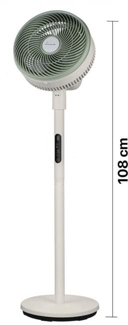 Fram Staande Ventilator 108 cm – 35 W – 4 Snelheidsstanden – Turbo – 2-in-1 Verstelbare Hoogte – Aromatherapie Compartiment – 9 Uurs Timer – Afstandsbediening – Groen/Crème — thumbnail 2
