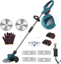 Elektrische Grasmaaier - Draadloze Trimmer - Tuinonderhoud - Borstelloze Motor - 23 cm Snijdiameter - Zwart — thumbnail 1