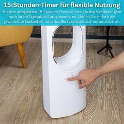Torenventilator met afstandsbediening - luchtkoeler - modern design - staande ventilator - energiebesparend - stil - oscillerend - vloerventilator - zuilventilator met koeling - mobiele ventilator — thumbnail 3