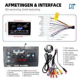 ESSGOO Autoradio 2Din Universeel - 10.1 Inch IPS HD Touchscreen - Android 15 - Apple Carplay & Android Auto (Draadloos) - 6+128GB - GPS Navigatiesysteem - Bluetooth, WiFi, MP5 — thumbnail 3