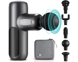 Mini Massage Gun - Draagbare Spier Stimulator - Spierherstel Bevorderen - 5 Intensiteitsniveaus - 0.4 kg - Zwart