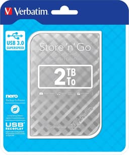 Externe Harde Schijf - Draagbare Opslag - Bestanden Opslaan - Snelle USB 3.0 - 2 TB - Zilver — thumbnail 3