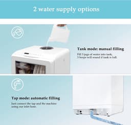 Mini Vaatwasser - Draagbaar Apparaat - Keuken Gemak - Twee Watertoevoer Modi - 43 x 42.5 x 46 cm - Wit — thumbnail 5
