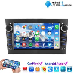 ESSGOO Android 15 Autoradio Geschikt Voor Opel Astra H Corsa C/D Meriva Zafira B - 4GB + 64GB - Draadloos Apple Carplay & Android Auto - 7-inch Touchscreen - GPS-Navigatie - Bluetooth & Wifi — thumbnail 1