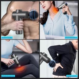 Massagepistool - Spierherstel Tool - Spierpijn Verlichten - 99 Snelheden - 23 cm Hoog - Zwart — thumbnail 2